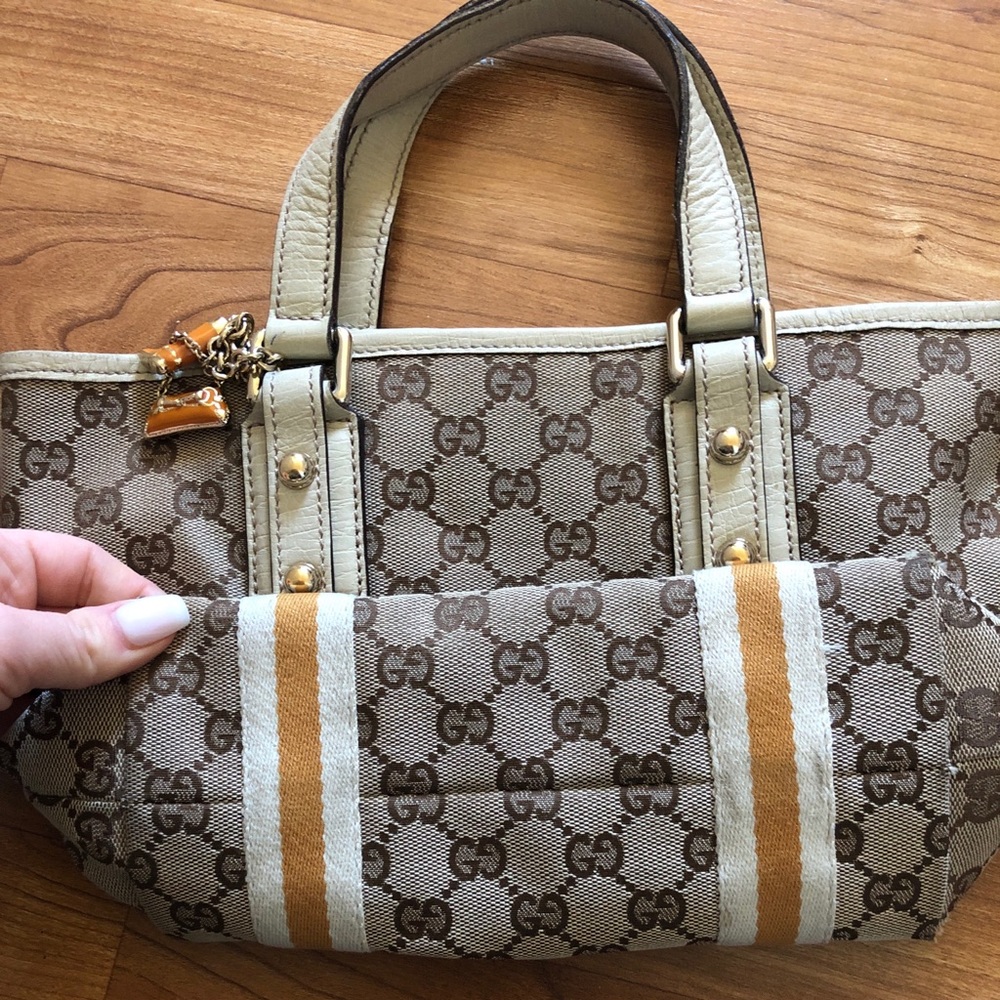 Gucci Cream GG Jolicoeur Medium Tote Bag - Picture 3 of 8